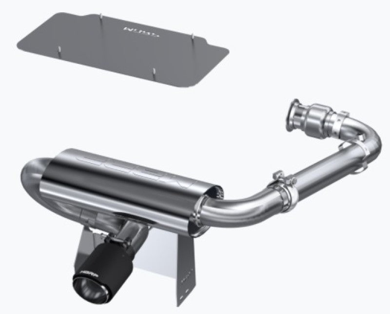 MBRP 17-21 Can-Am Maverick Turbo/Turbo R 2.5in Chamber Oval Turbo Back Exhaust - Carbon Fiber Tip