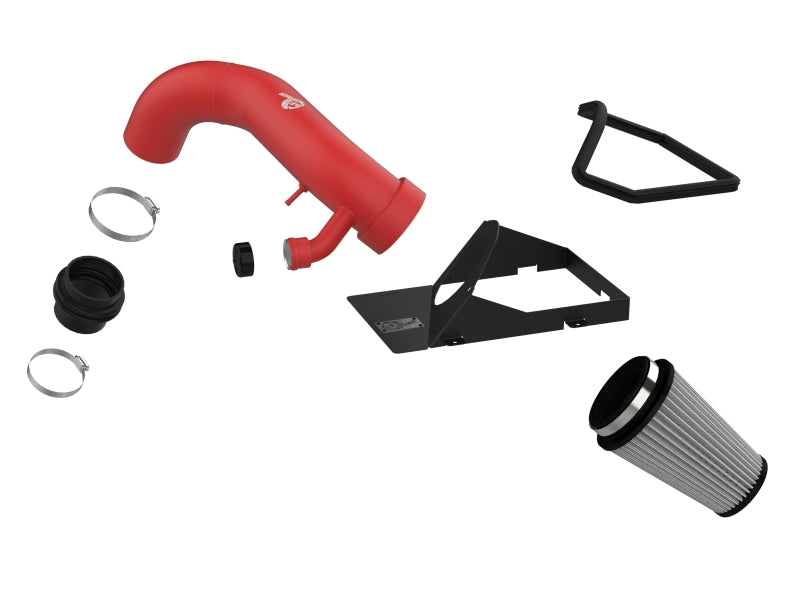 aFe Rapid Induction Red Edition Cold Air Intake with Pro DRY S Filter, Part 52-10020DR, for 2015-2021 Volkswagen GTI 2.0L
