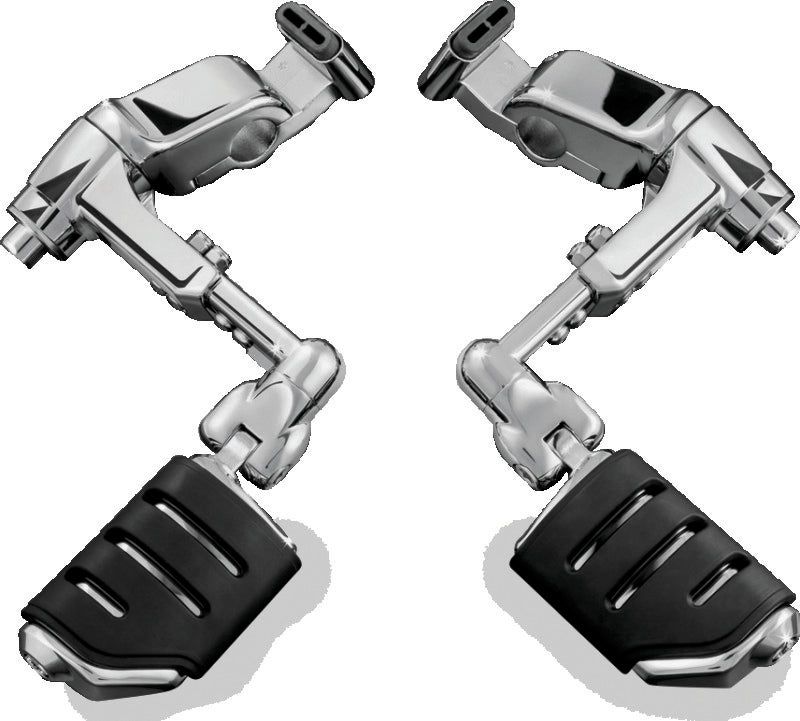 Kuryakyn Ergo III Adjustable Mount with Trident Dually ISO Pegs Chrome - 4081