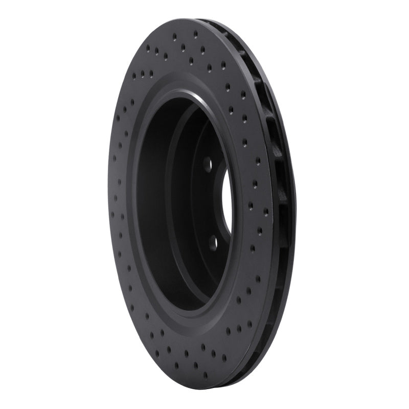 R1 Concepts RNC623-31035D Rear Right Drilled Black Brake Rotor for 1995-1999 BMW M3 E36