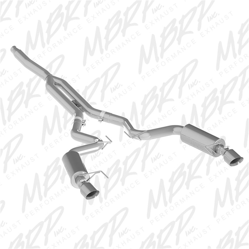 MBRP S7275409 Armor Plus Cat-Back Exhaust System for 2015-2019 Ford Mustang EcoBoost 2.3L