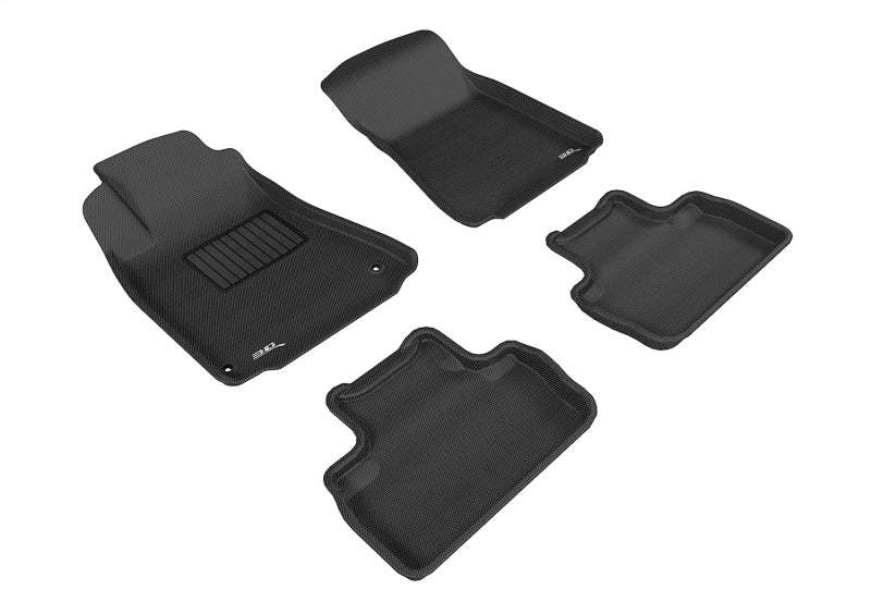 3D MAXpider KAGU Custom-Fit Black Floor Mats for 2006–2013 Lexus IS250, IS350 and IS F RWD, 4-Piece Set