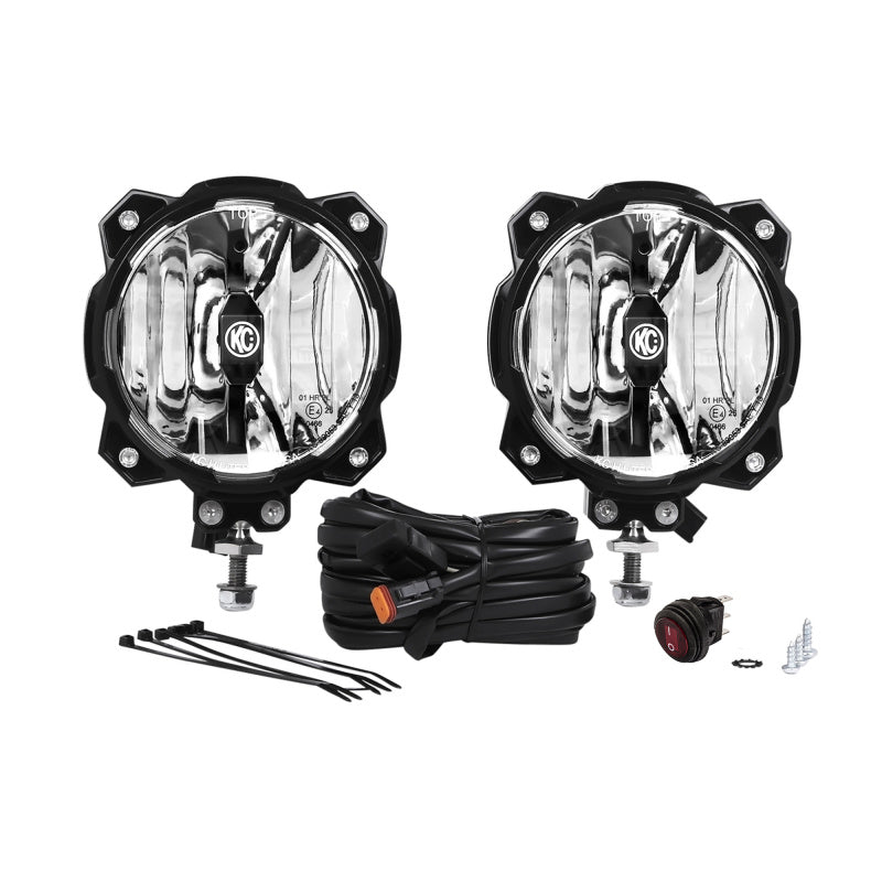 KC HiLiTES Pro6 Gravity LED 20W Single Mount Spot Beam Lights, Pair Pack - KCL91301
