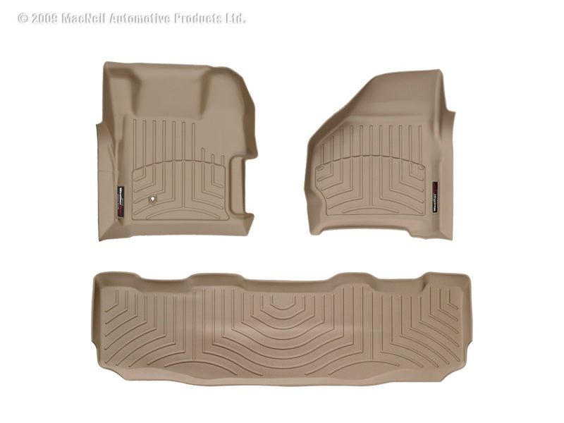 WeatherTech 99-07 Ford F250/F350/F450/F550 Front and Rear Floorliners - Tan