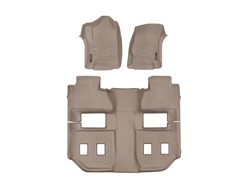 WeatherTech 2015+ Chevy Suburban Front and Rear FloorLiners - Tan