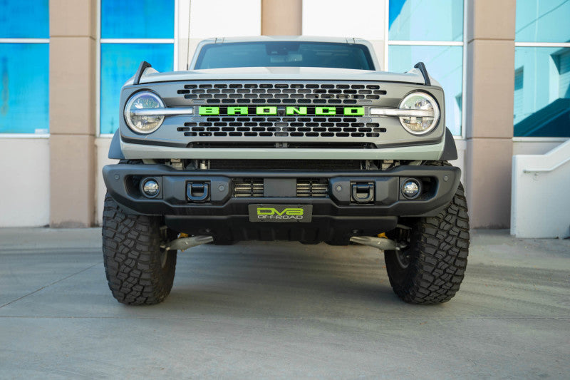 DV8 Offroad dveLPBR-05 Slanted Front License Plate Mount for 2021-2025 Ford Bronco Capable Steel Bumper