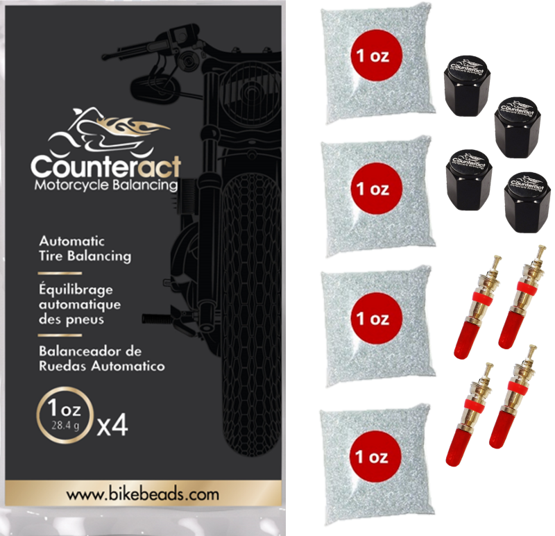 Counteract Motorcycle Balancing Bead Shop Pack (4) 1oz Bags by Counteract - Enhance Your Motorcycle's Performance