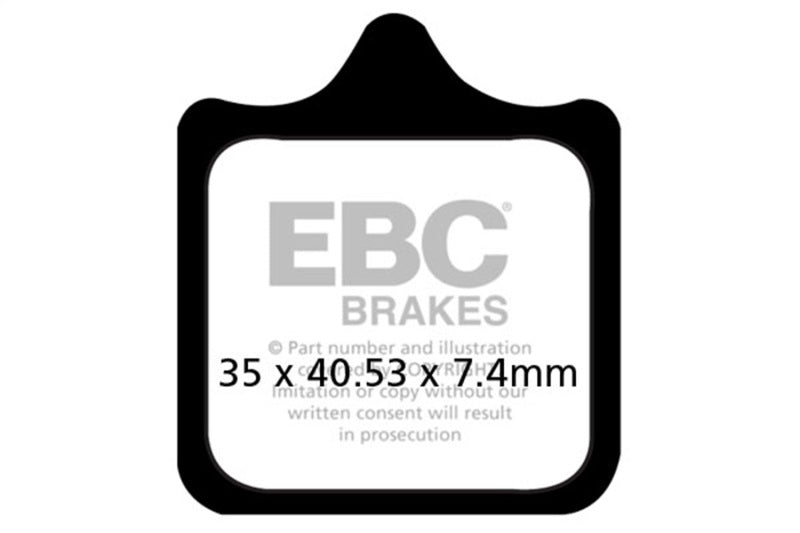 EBC Powersports FA322/4HH Double-H Sintered Front Brake Pads for Aprilia RSV Models