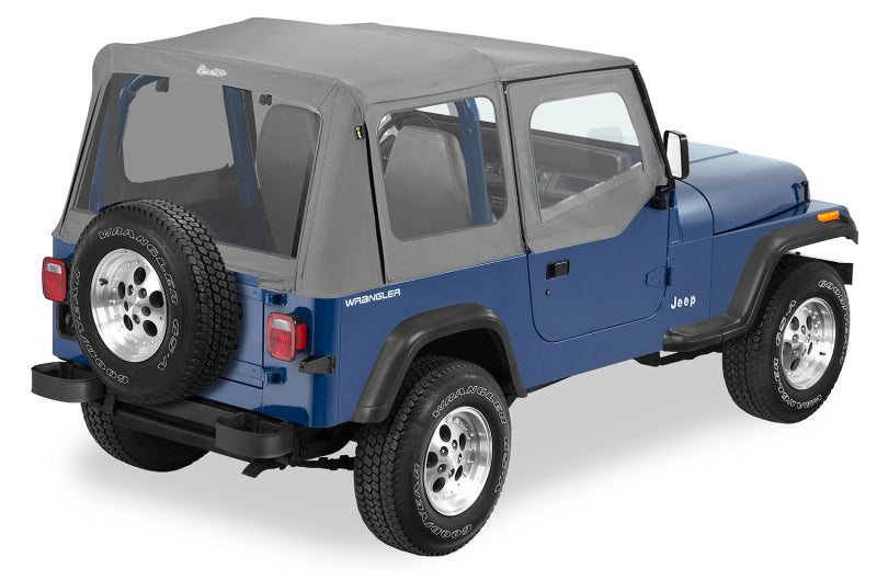 Bestop Jeep Wrangler YJ Replace-A-Top for OEM Soft Top – Charcoal / Gray with Clear Windows