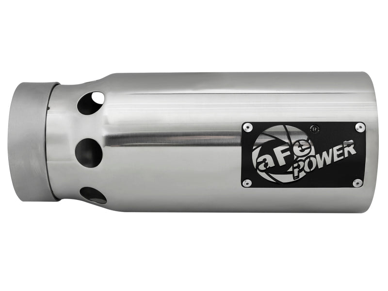 aFe SATURN 4S 304 Stainless Steel Intercooled Exhaust Tip, 4-Inch Inlet, 5-Inch Outlet, 12-Inch Length, Part Number 49T40501-P122