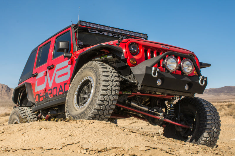 DV8 Offroad DVEFENDB-02 2007-2018 Jeep Wrangler JK Flat Tube Fender Flares, Front and Rear