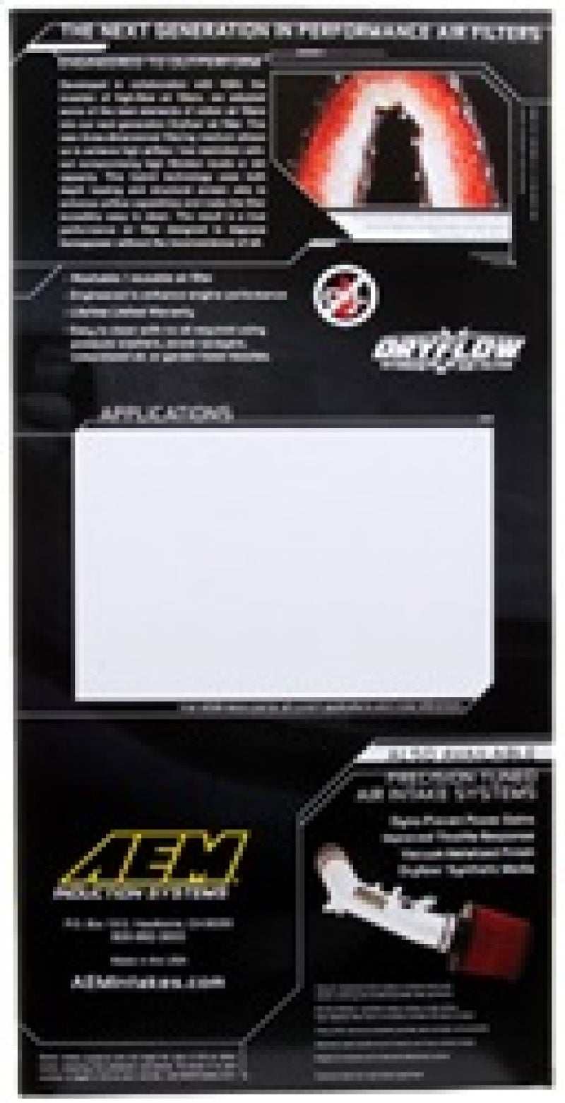 AEM Induction DryFlow Air Filter 28-20281 for Toyota Tundra, FJ Cruiser and Tacoma