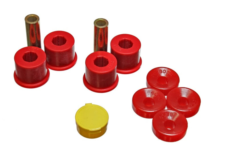 Energy Suspension - eng16.8111R - 99-00 Honda Civic Si Red Front Shock Bushing Set