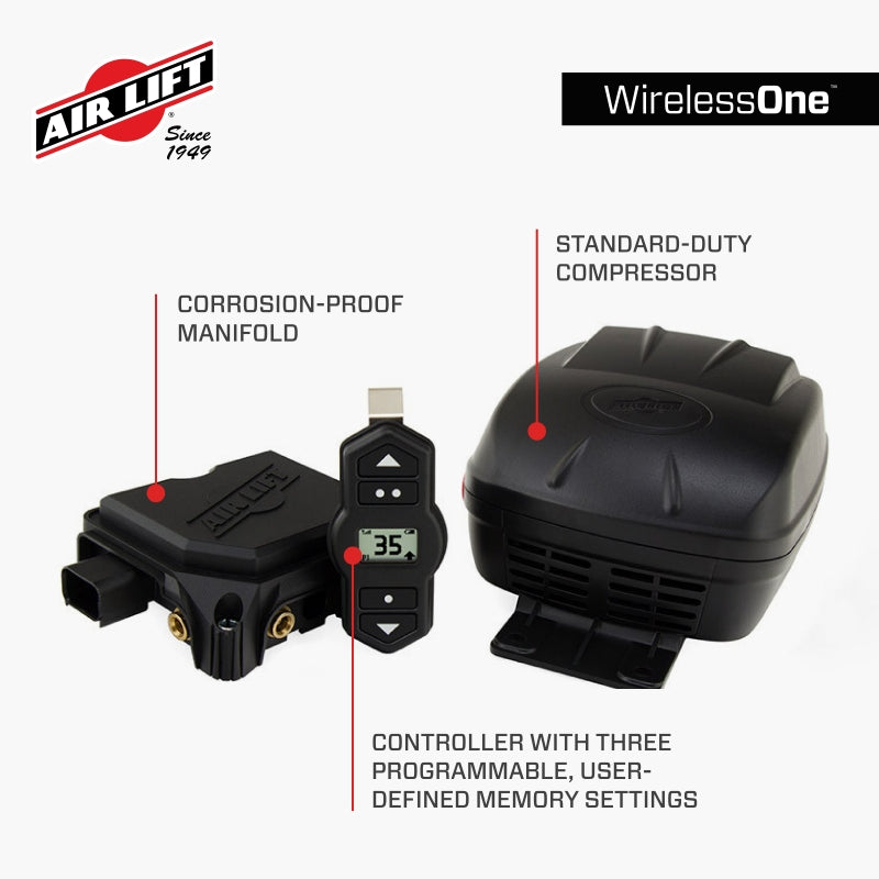 Air Lift WirelessOne 2nd Generation Air Suspension Compressor System, Part Number ALF25980