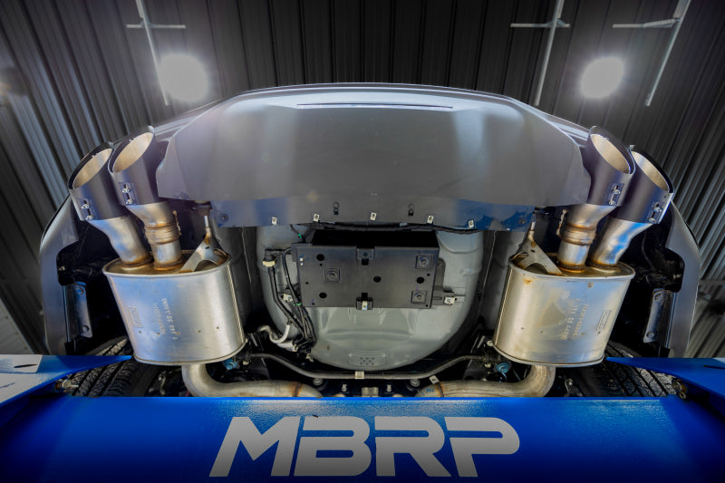 MBRP T5198BLK Armor BLK Quad Exhaust Tip Cover Kit for 2015–2024 Ford Mustang