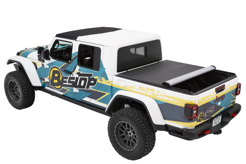 Bestop Roll Soft Tonneau Cover for 2020-2026 Jeep Gladiator 5 ft Bed - Black Diamond