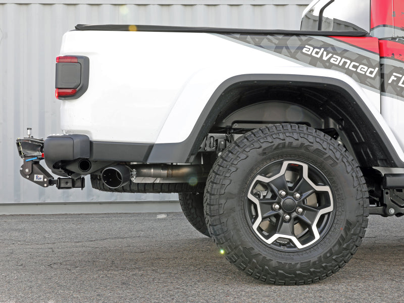 aFe Vulcan Series 3-Inch 304 Stainless Steel DPF-Back Exhaust System with Black Tip for 2021-2023 Jeep Gladiator 3.0L V6 Diesel, Part 49-38093-B