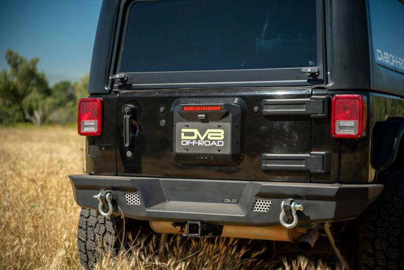 DV8 Offroad Spare Tire Delete for 2007-2018 Jeep Wrangler JK and JKU, Part Number DVE-TSJK-01