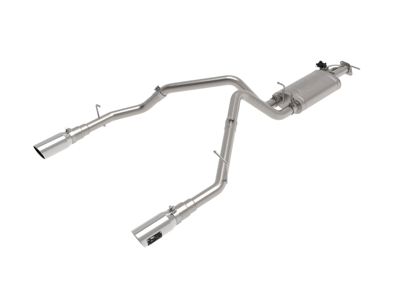aFe Gemini XV 3-Inch 304 Stainless Steel Cat-Back Exhaust with Cutout, Polished Tips for 2019-2022 Ram 1500 5.7L HEMI