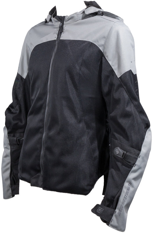 Speed and Strength Starstruck Mesh Jacket Grey/Black Womens - Large