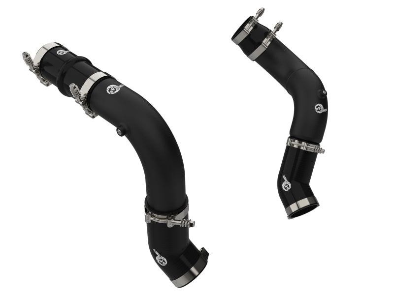 aFe BladeRunner Aluminum Hot and Cold Charge Pipe Kit, Black, Part Number 46-20814-B, for 2025-2026 Ram 2500 and 3500 6.7L Diesel