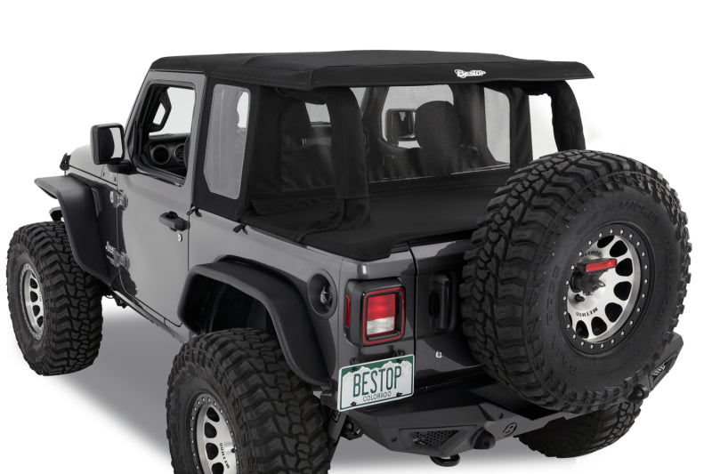 Bestop Halftop Conversion Kit for Jeep Wrangler JL 2-Door (Black Diamond) - Part Number BES80101-35