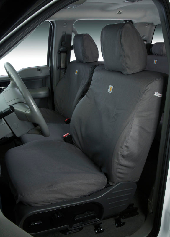 Covercraft 22-23 Jeep Grand Wagoneer (w/o Headrest) Polycotton SeatSaver Front Seat Covers - Gravel