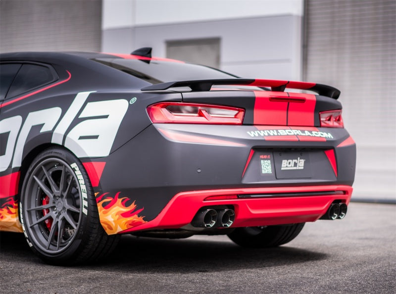 Borla 11925CF ATAK Axle-Back Exhaust System with NPP Valves for 2016-2024 Chevrolet Camaro SS