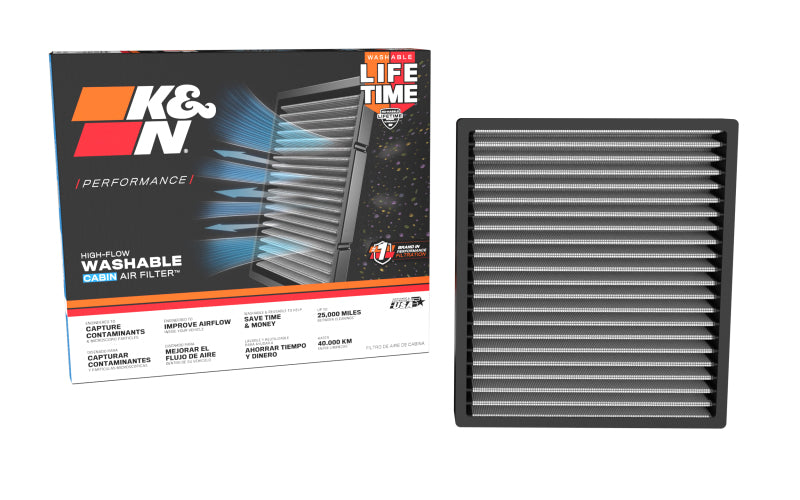 K&N Engineering VF2089 Washable Replacement Cabin Air Filter for Infiniti Q50, G37 and Nissan GT-R