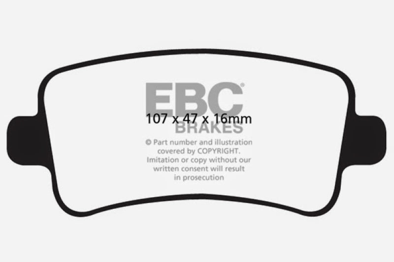 EBC 10+ Buick Allure (Canada) 3.0 Redstuff Rear Brake Pads