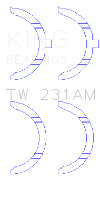 King Engine Bearings Toyota 1A/2A/3A/4A Thrust Washer Set - TW231AM