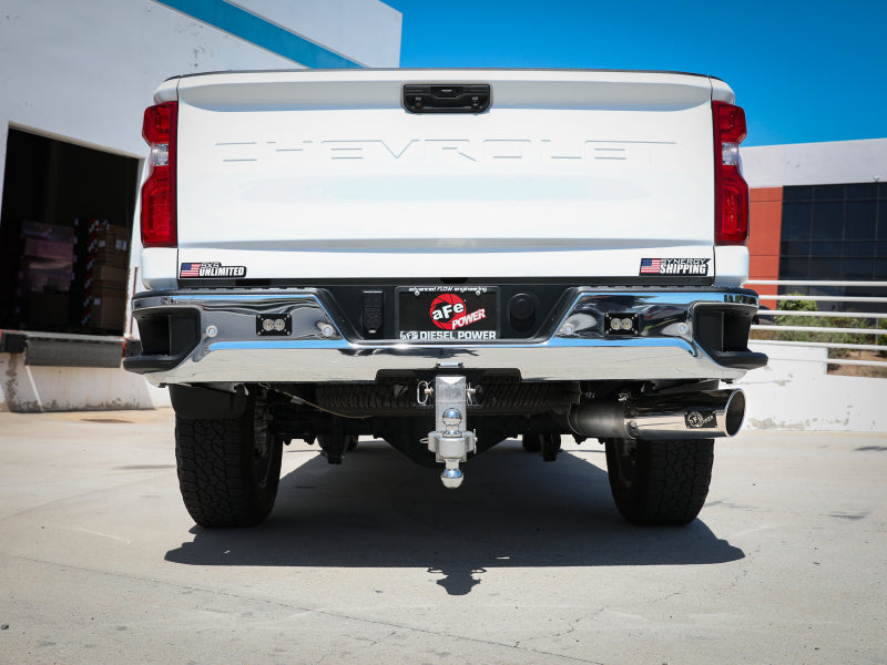 aFe Large Bore-HD 5-Inch DPF-Back Exhaust System with Polished Tip for 2020–2023 GM 6.6L Duramax L5P Diesel Trucks – 49-44125-P