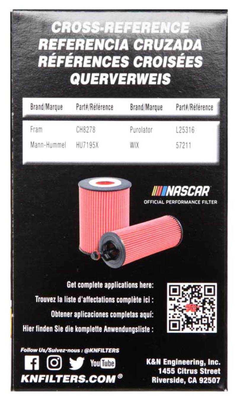 K&N Engineering HP-7011 Cartridge Oil Filter for Select Porsche Boxster and 911 Models
