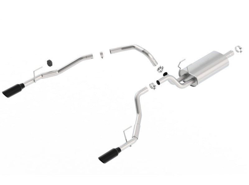 Borla 140552BC Touring Cat-Back Exhaust System for 2009-2024 Ram 1500 5.7L V8, Single 5-Inch Black Chrome Tip