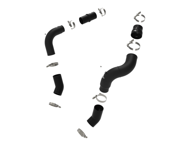 aFe BladeRunner Aluminum Hot and Cold Charge Pipe Kit, Black, Part Number 46-20814-B, for 2025-2026 Ram 2500 and 3500 6.7L Diesel