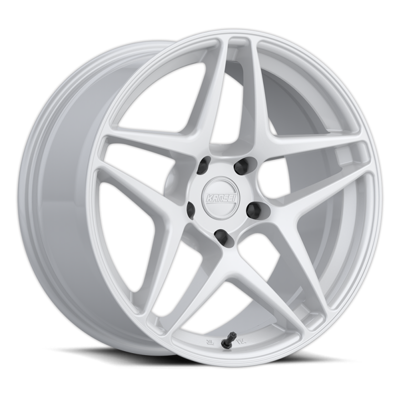 Kansei K15W Astro 18x9-Inch Forged Wheel, 5x114.3 Bolt Pattern, +22 Offset, Gloss White