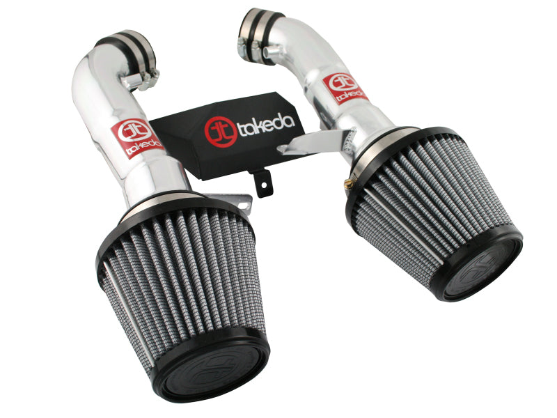 aFe Takeda Stage-2 Pro DRY S Cold Air Intake System Polished for Nissan 370Z 2009-2020 V6 3.7L, Part TR-3009P