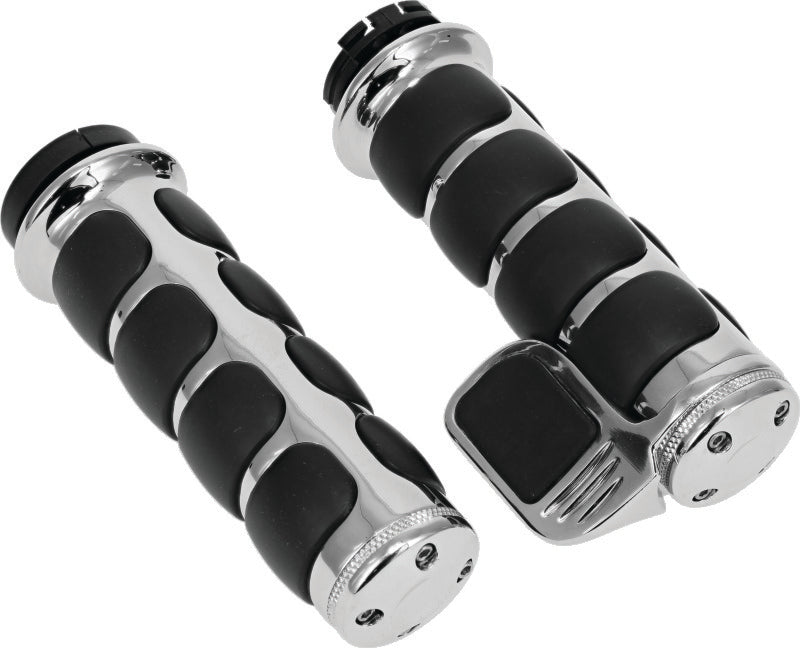 Kuryakyn ISO Grip with Throttle Boss for Dual-Cable Throttles, Chrome - 6342