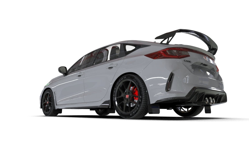 Rally Armor - ralMF97-UR-BLK-RD - 2023-2026 Honda Civic Type R Black Mud Flaps with Red Logo