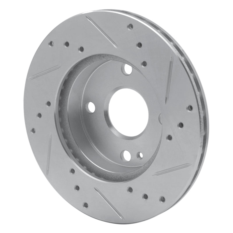 R1 Concepts RNC631-80022L Front Left Drilled and Slotted Silver Brake Rotor for 1990-1993 Mazda Miata
