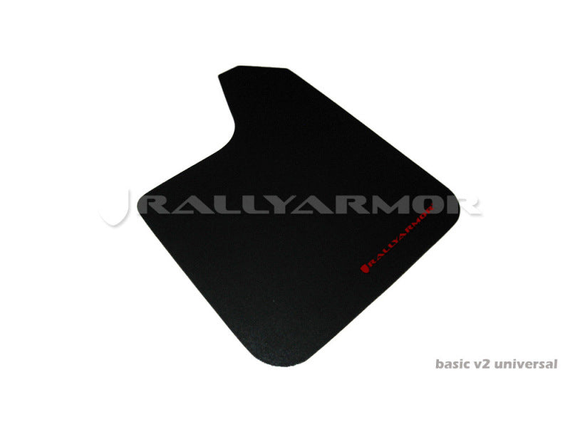 Rally Armor ralMF12-BAS-BLK Basic Black Mud Flaps with Black Logo
