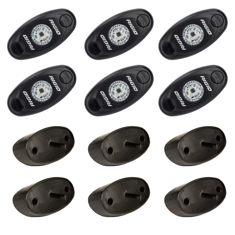 Rigid Industries RIG400293 Rock Light Kit, Amber, 6-Light