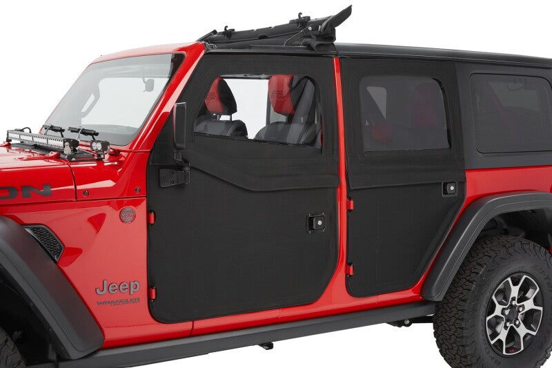 Bestop 20-26 Jeep Gladiator / 18-26 Wrangler JL Full Fabric Front Doors in Black Twill