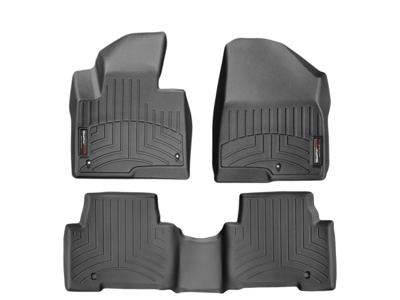 WeatherTech 13+ Hyundai Santa Fe Front and Rear Floorliners - Black