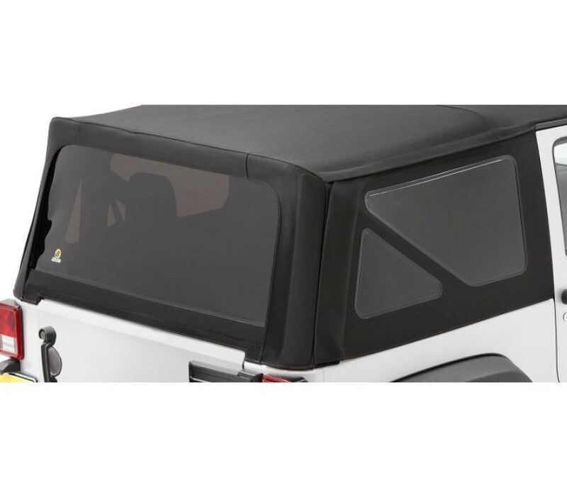 Bestop 07-09 Jeep Wrangler JK 2-Door Window Set with Premium Black Twill Fabric