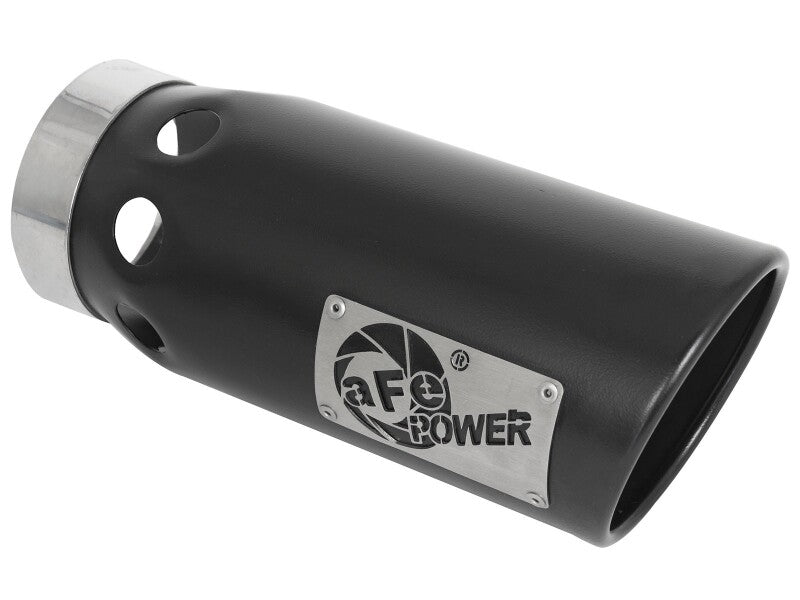 aFe Large Bore-HD 4-Inch 409 Stainless Steel DPF-Back Exhaust System with Black Tips for 2020-2026 GM Diesel Trucks, 6.6L L5P