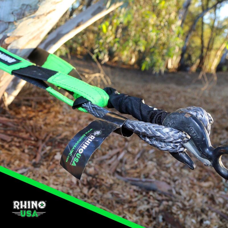 Rhino USA Synthetic Soft Shackle (2Pk 3/8InX22In) (Green)