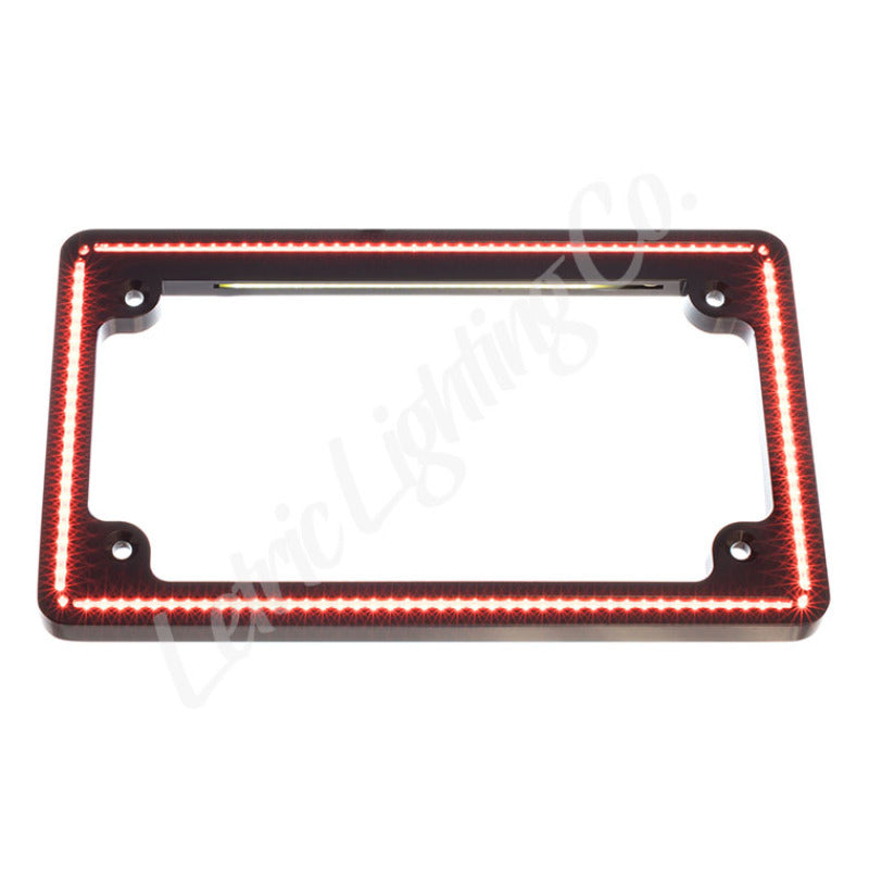 Letric Lighting Perfect Plate Light License Plate Frame, Black, letLLC-PPL-G9