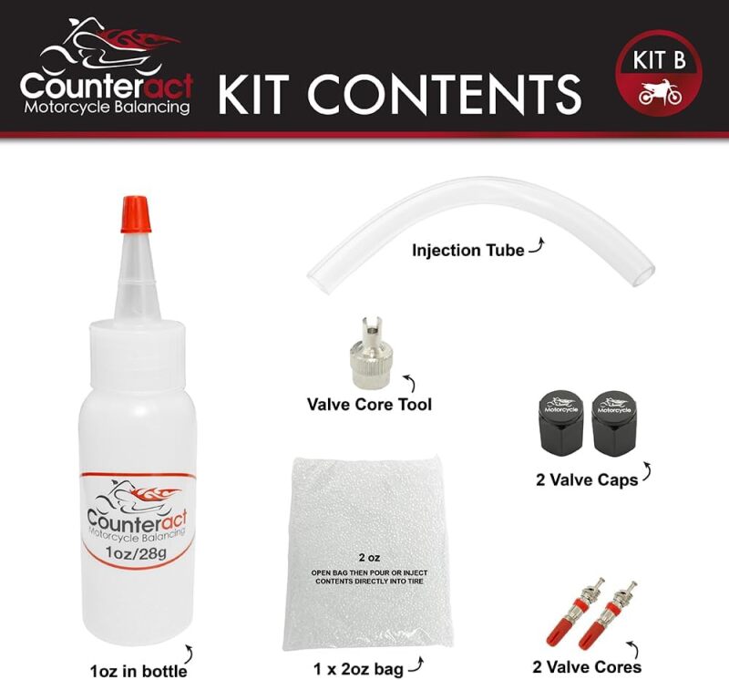 Counteract Motorcycle Balancing Bead DIY Kit - Includes 1oz and 2oz Bags for Optimal Wheel Balance