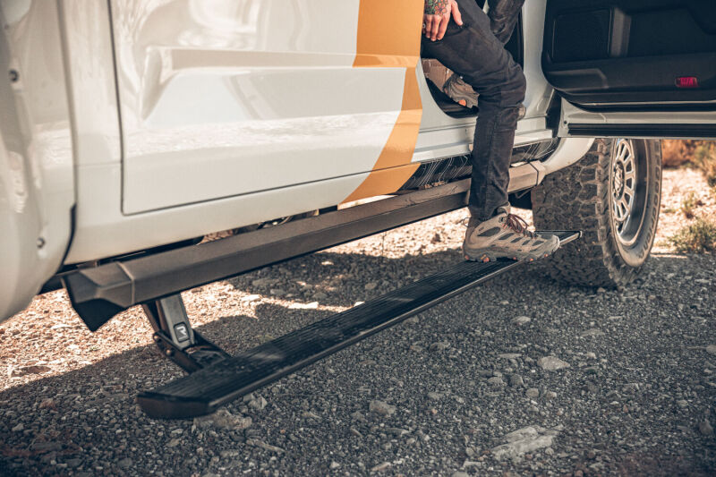 AMP Research PowerStep XL Electric Running Boards, Part Number 77338-01A, for 2022-2026 Toyota Tundra CrewMax Gas Models